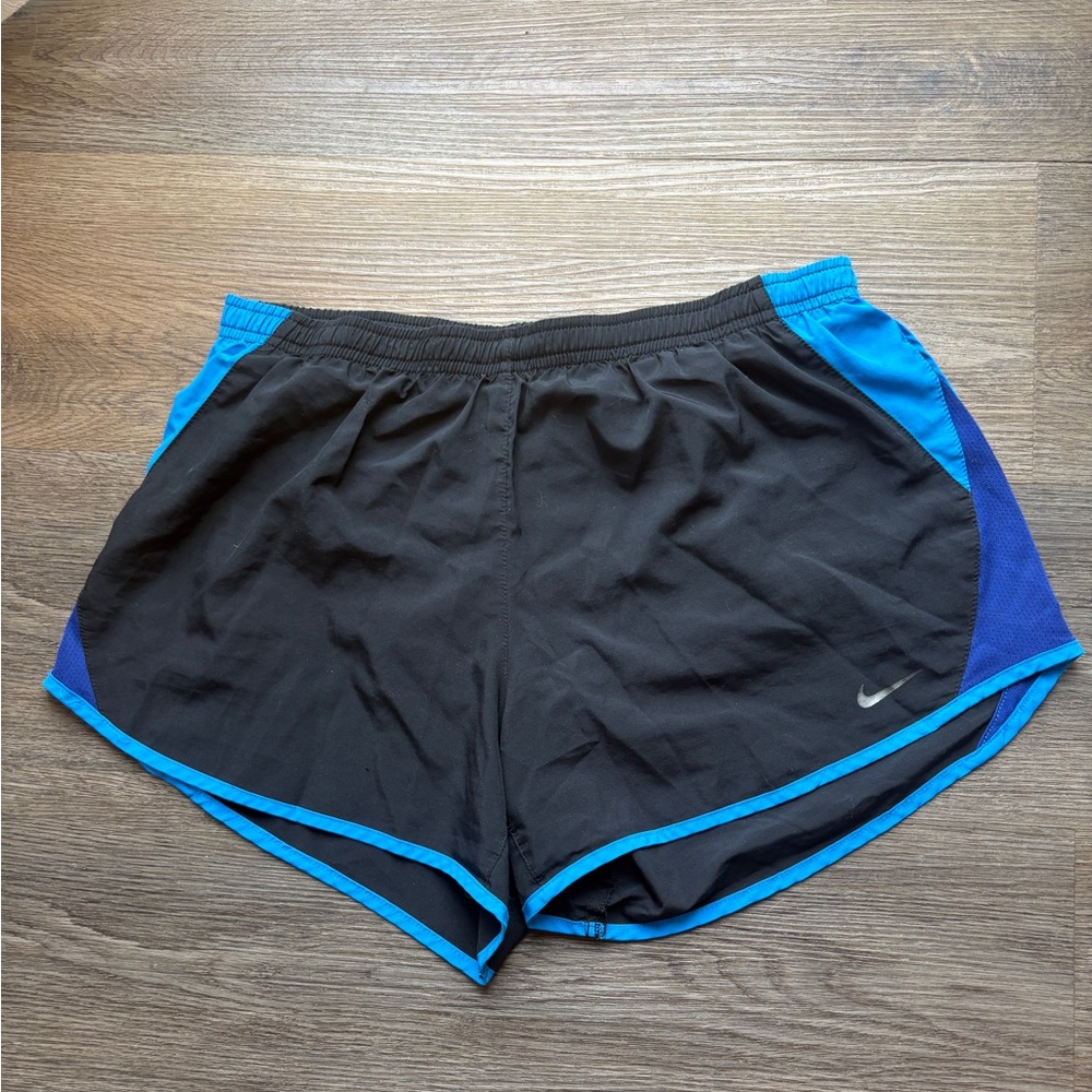 Nike Black Shorts with Blue Trim